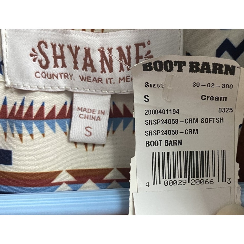 Shyanne Women Aztec Print Jacket Brown Western Cowgirl Coat Ivory/Brown NWT-S - Picture 3 of 9